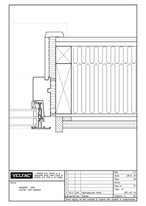 Vandret snit i letfacade